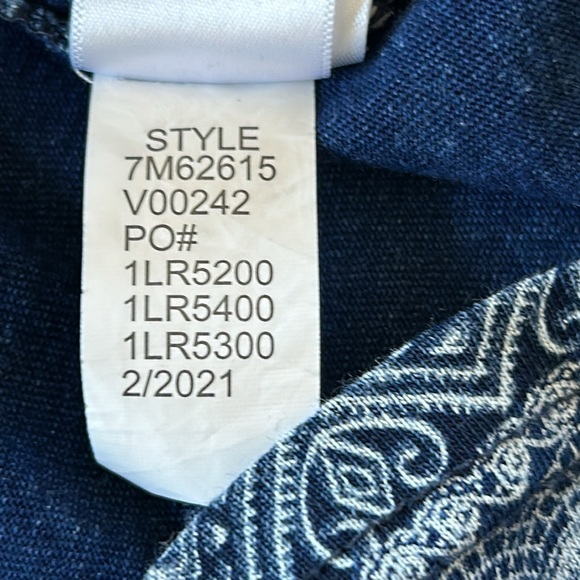 Lucky Brand Indigo Bandana Print Tee Shirt Men's XL - Picture 9 of 13